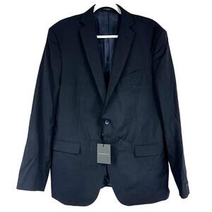 John Varvatos NWT Bedford-NN Black Men's Size 46L Blazer Sportcoat Wool Blend